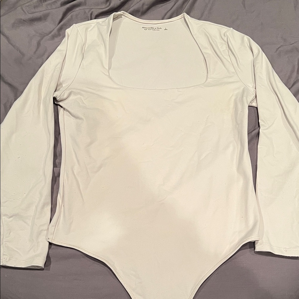 Abercrombie & Fitch Cream Soft Bodysuit